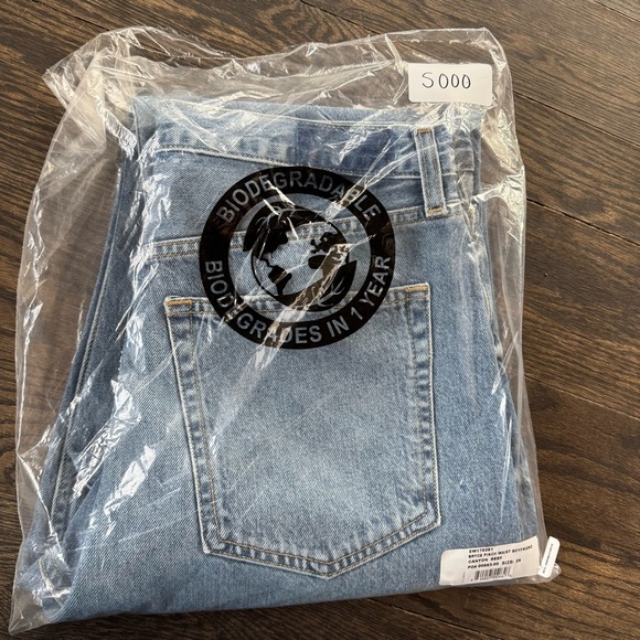 ETICA Bryce Pinch Waist Boyfriend High Rise Jeans - Faded Blue - Picture 15 of 15